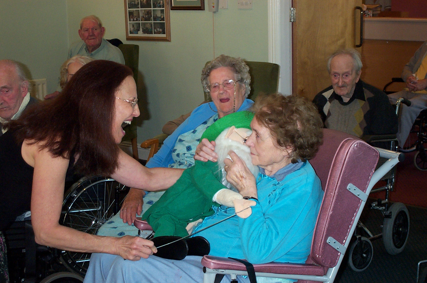 Irish Woman Hugging A rod